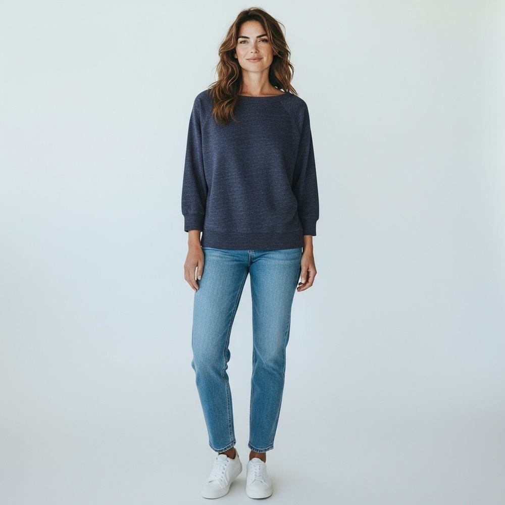 American Eagle Outfitters Off-the-Shoulder Blue Sweater